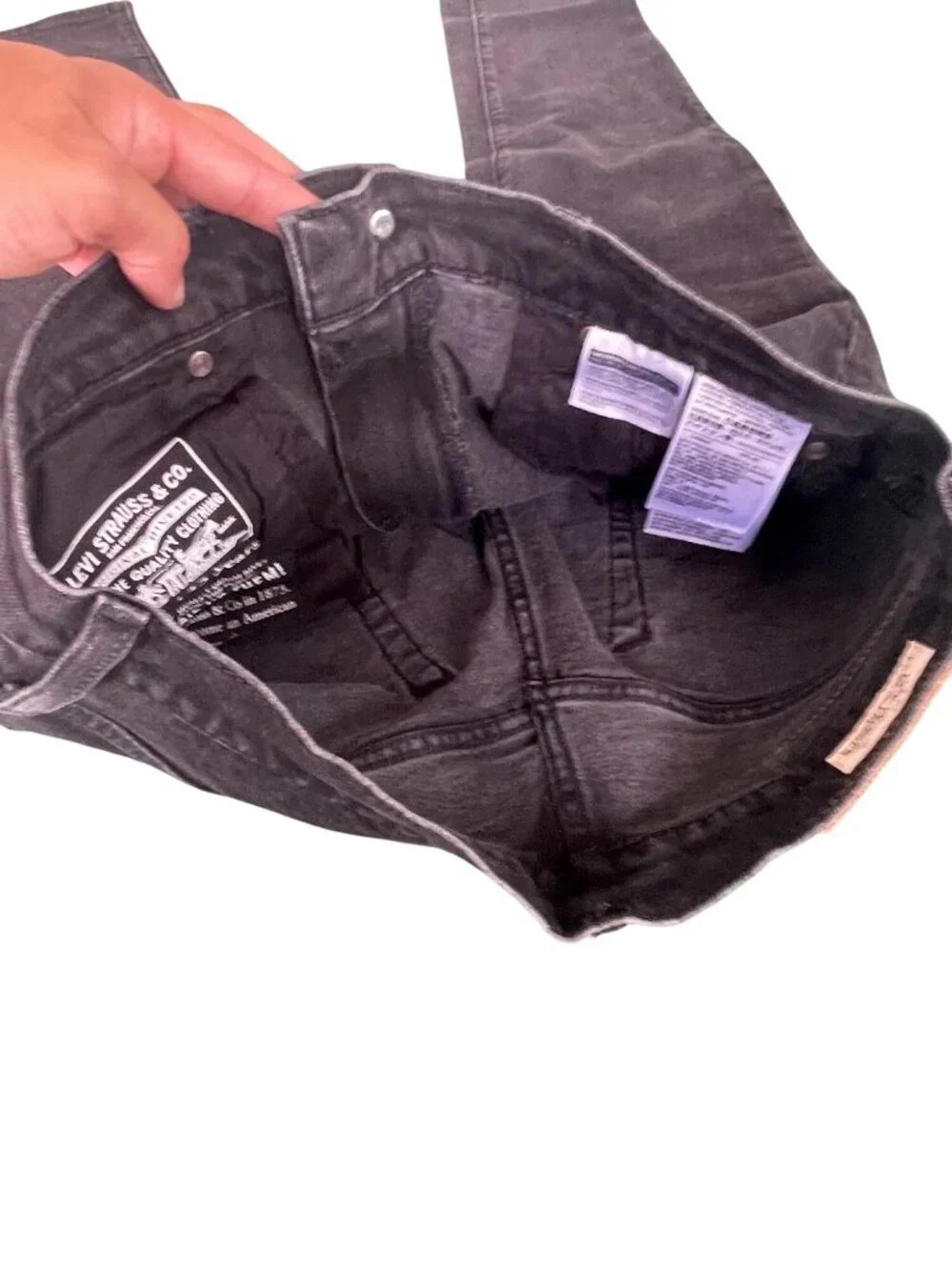 Levis Premium Lot 511 Slim Fit Jeans Black W30 L30 Mens Denim Pants Without Prin